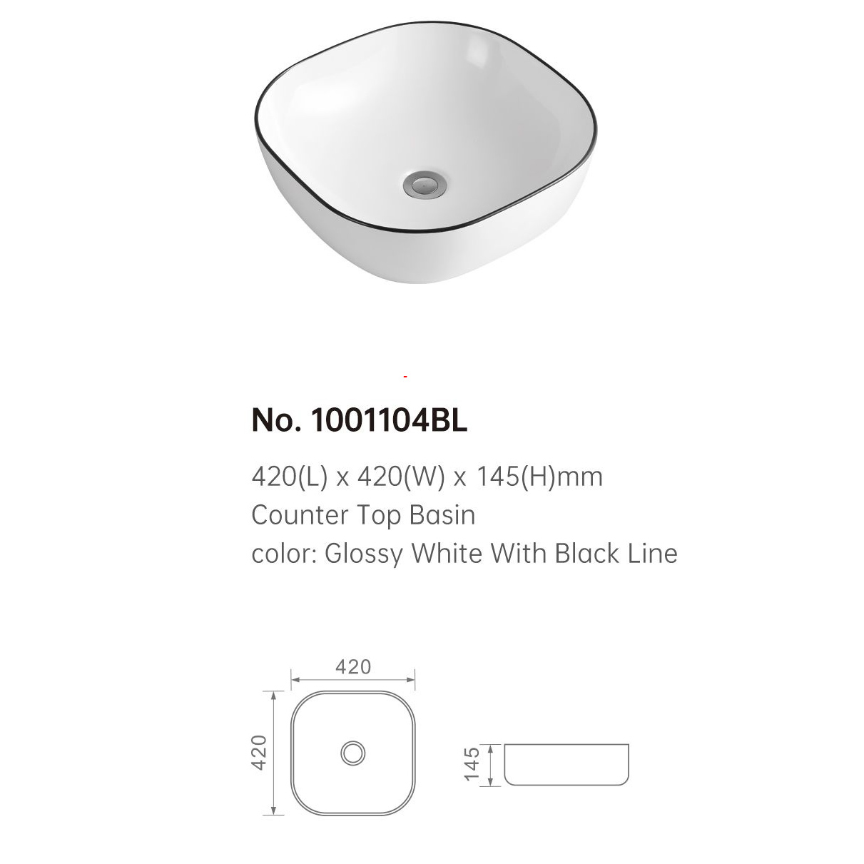 1001104BL COUNTER TOP WASH BASIN